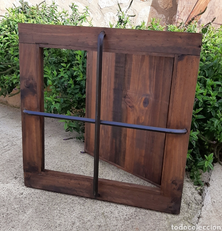 ventana de madera con estor y con rejas de hier - Buy Other vintage objects  on todocoleccion