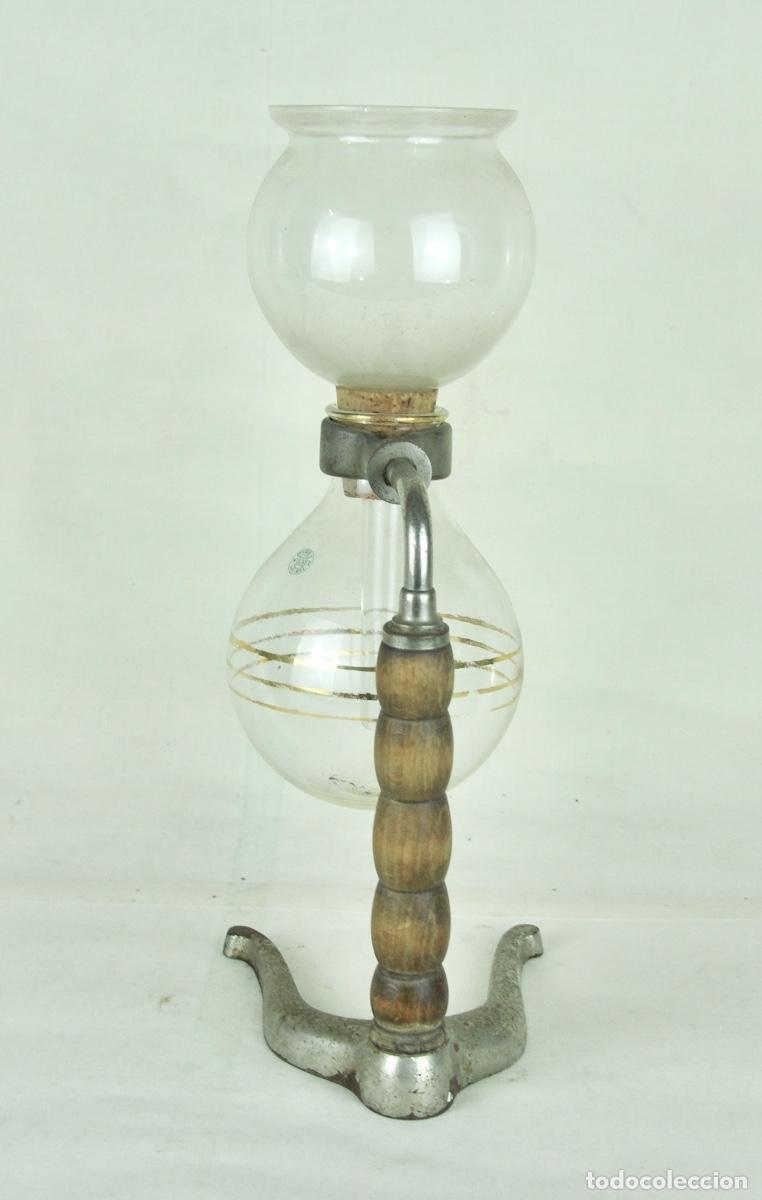 Vintage: Cafetera cristal con rayas doradas - Foto 5