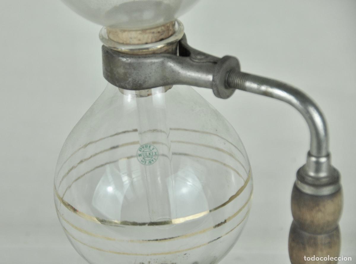 Vintage: Cafetera cristal con rayas doradas - Foto 6