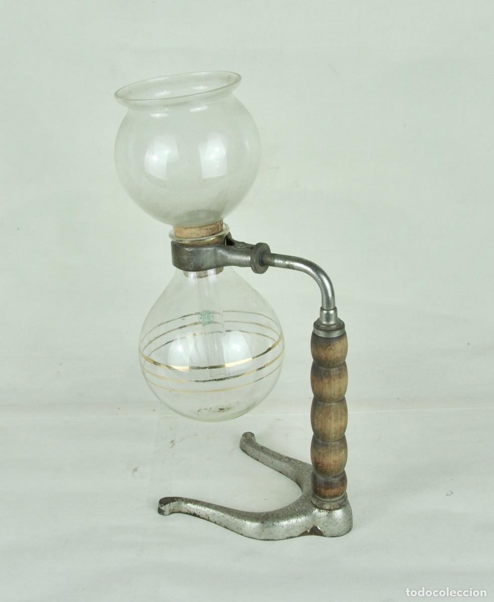 Vintage: Cafetera cristal con rayas doradas - Foto 7