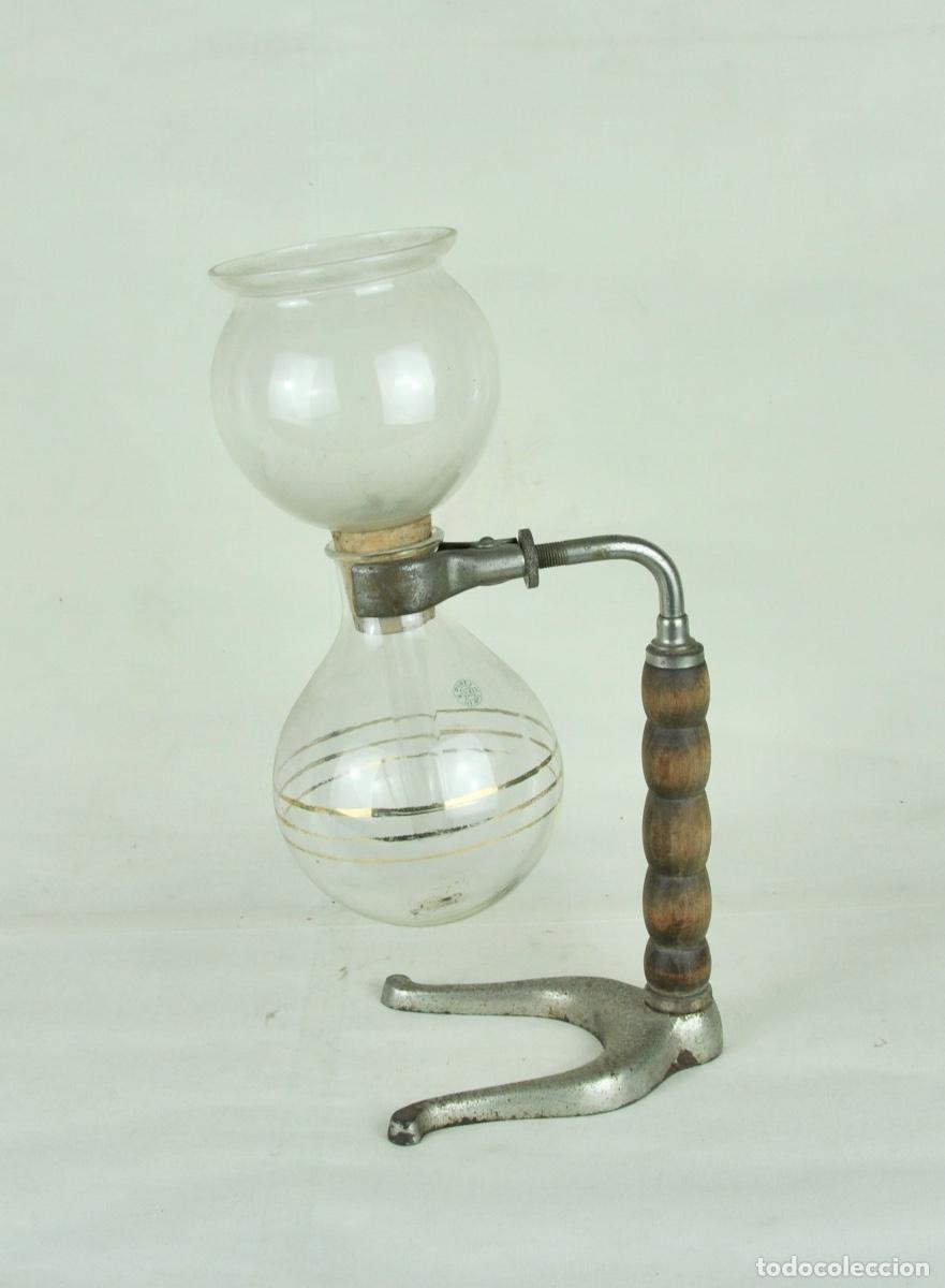 Vintage: Cafetera cristal con rayas doradas - Foto 8