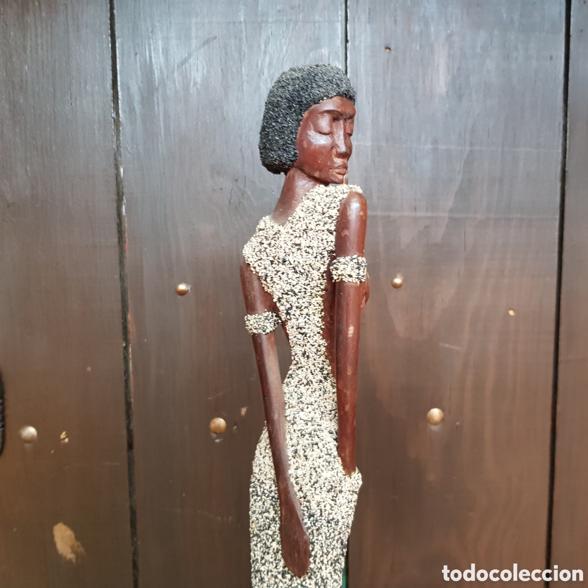 Vintage: MUJER TALLADA EN MADERA - Foto 4
