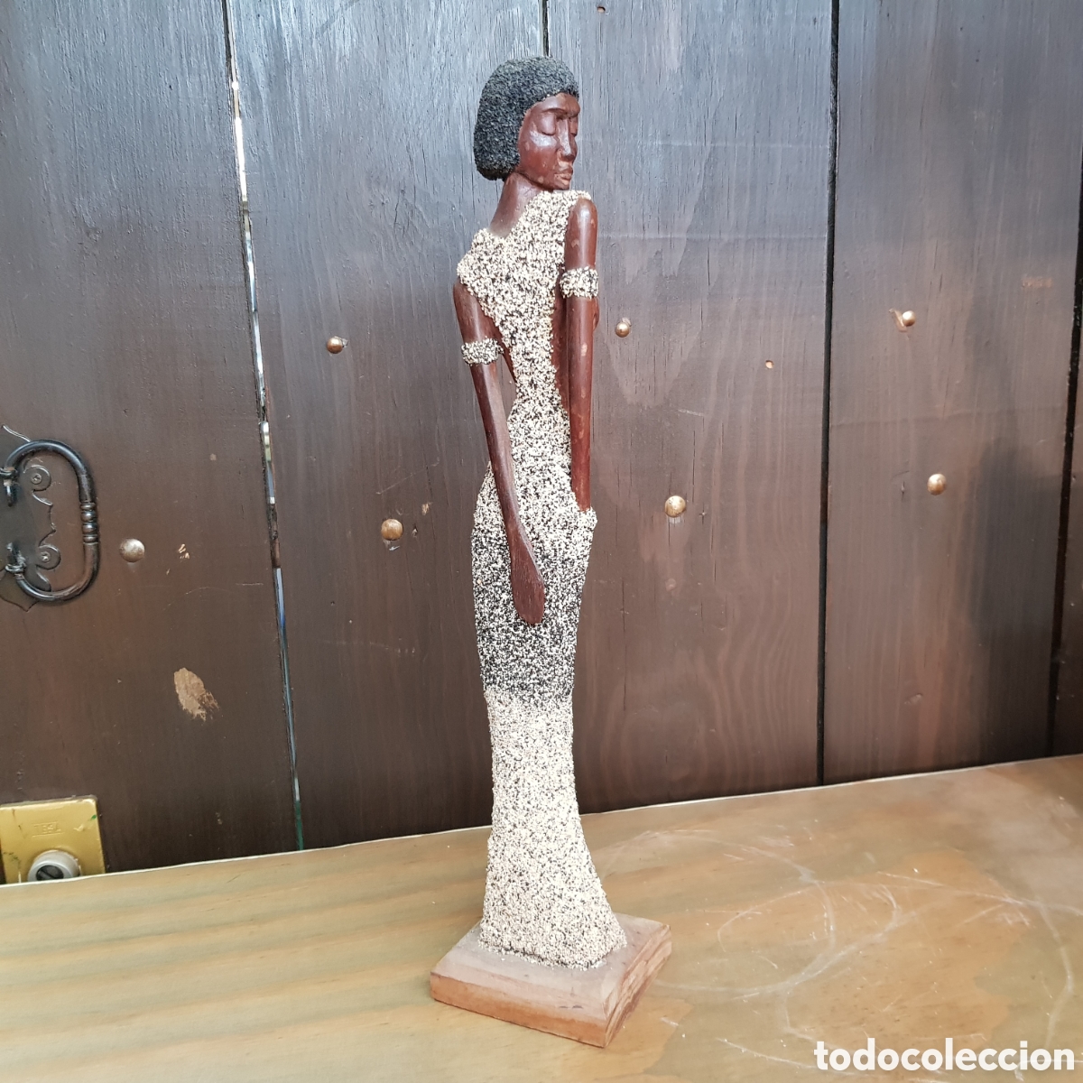 Vintage: MUJER TALLADA EN MADERA - Foto 5