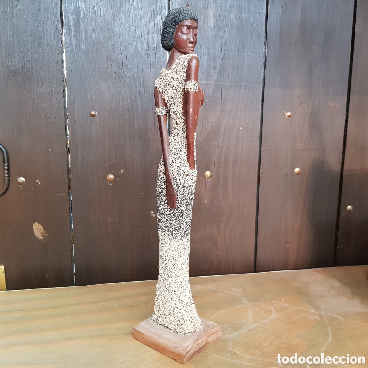 Vintage: MUJER TALLADA EN MADERA - Foto 10