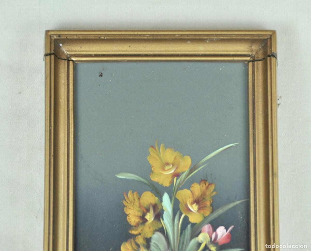 Vintage: Cuadro a&ntilde;os 60 flores rectangular - Foto 2