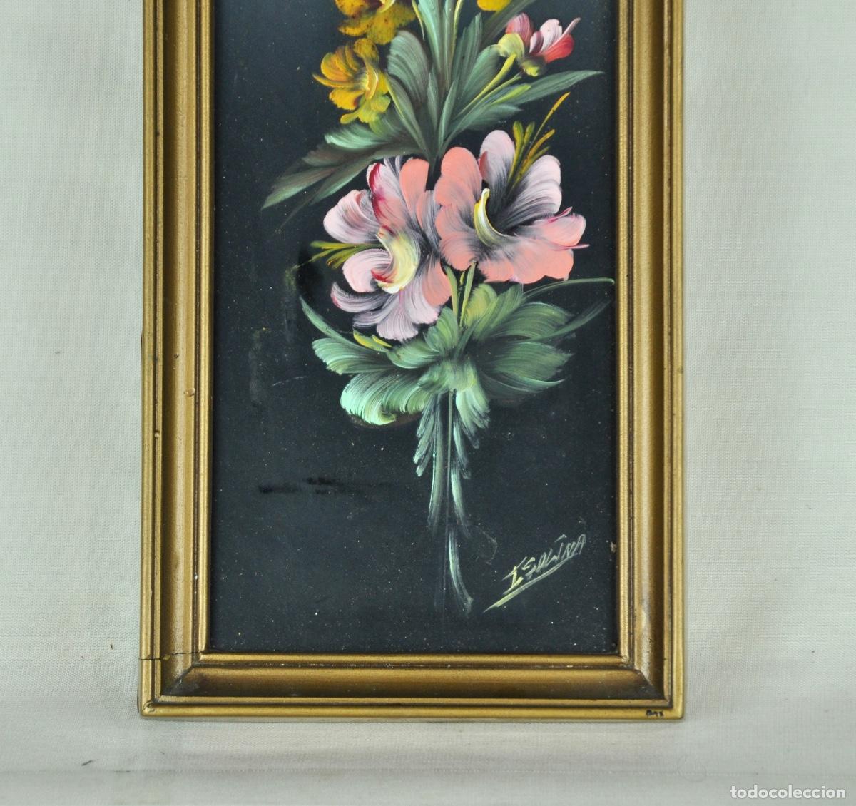 Vintage: Cuadro a&ntilde;os 60 flores rectangular - Foto 4
