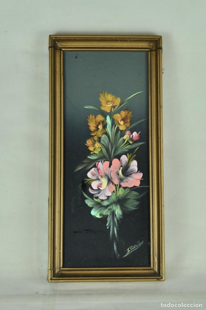 Vintage: Cuadro a&ntilde;os 60 flores rectangular - Foto 1