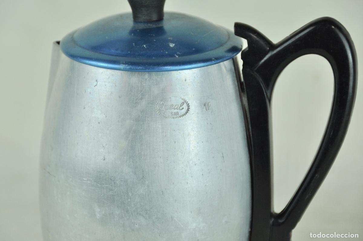 Vintage: Jarra en aluminio tapa azul - Foto 2