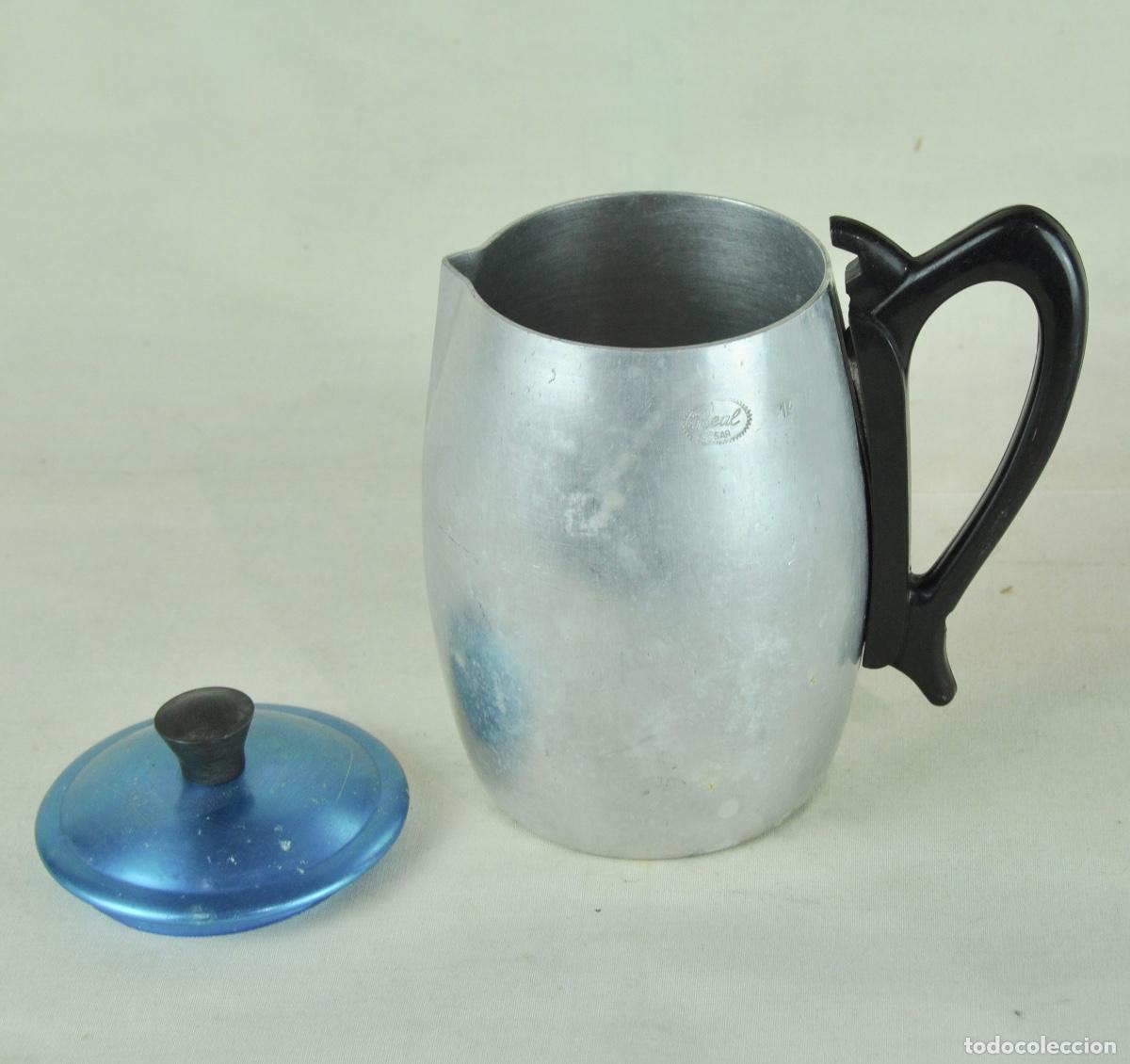 Vintage: Jarra en aluminio tapa azul - Foto 4