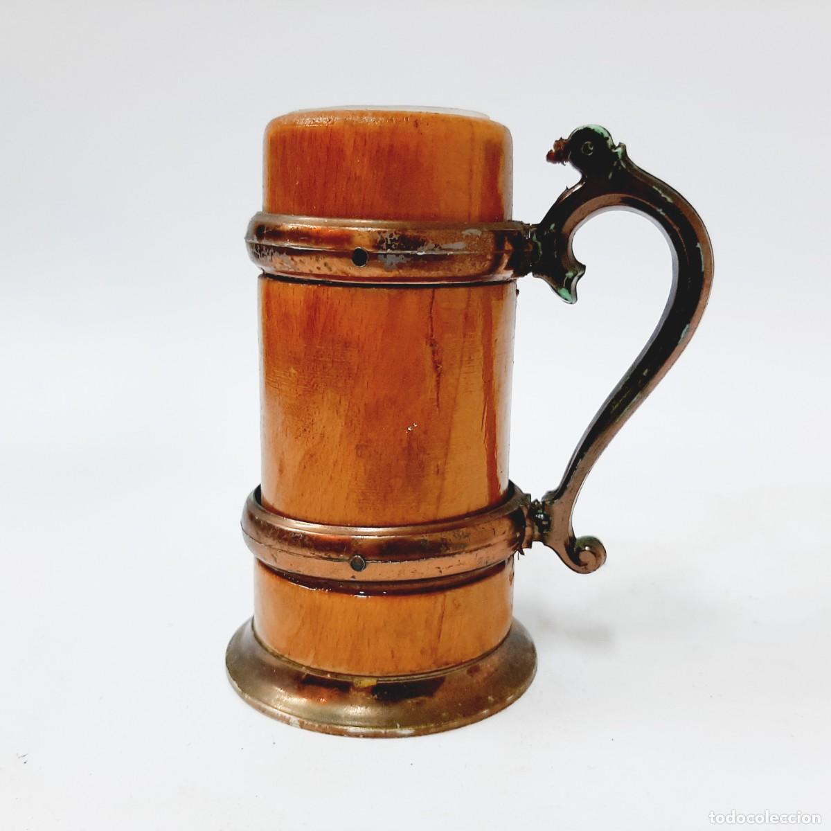 Vintage: Candelero vintage de madera para jarra de cerveza(1.4)