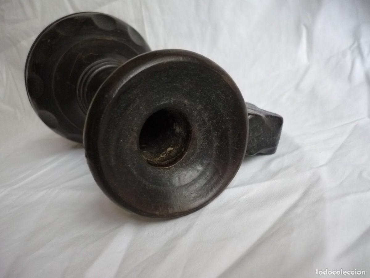 Vintage: Jarra decorativa de madera, para vela - Foto 6