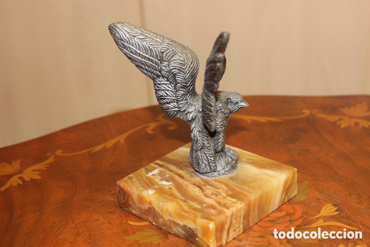 Vintage: Figura de aguila de metal - Foto 3