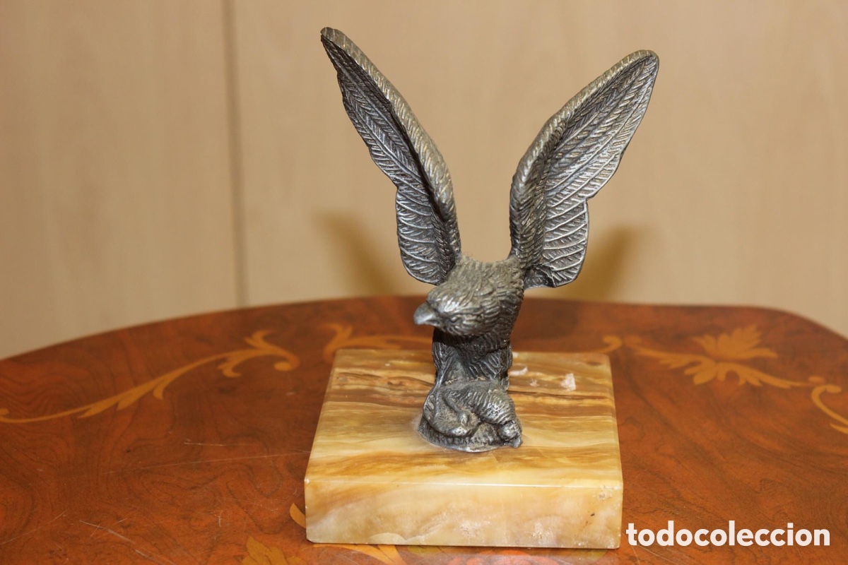 Vintage: Figura de aguila de metal - Foto 1