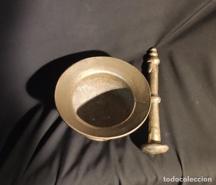 Vintage: MORTERO DE BRONCE CARAS - Foto 3