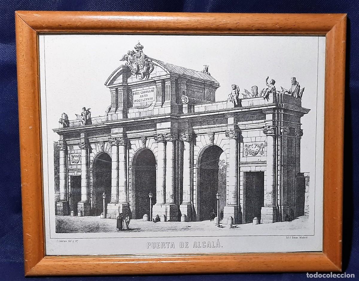 Vintage: Cuadro de la Puerta de Alcal&aacute; de Madrid - Foto 1