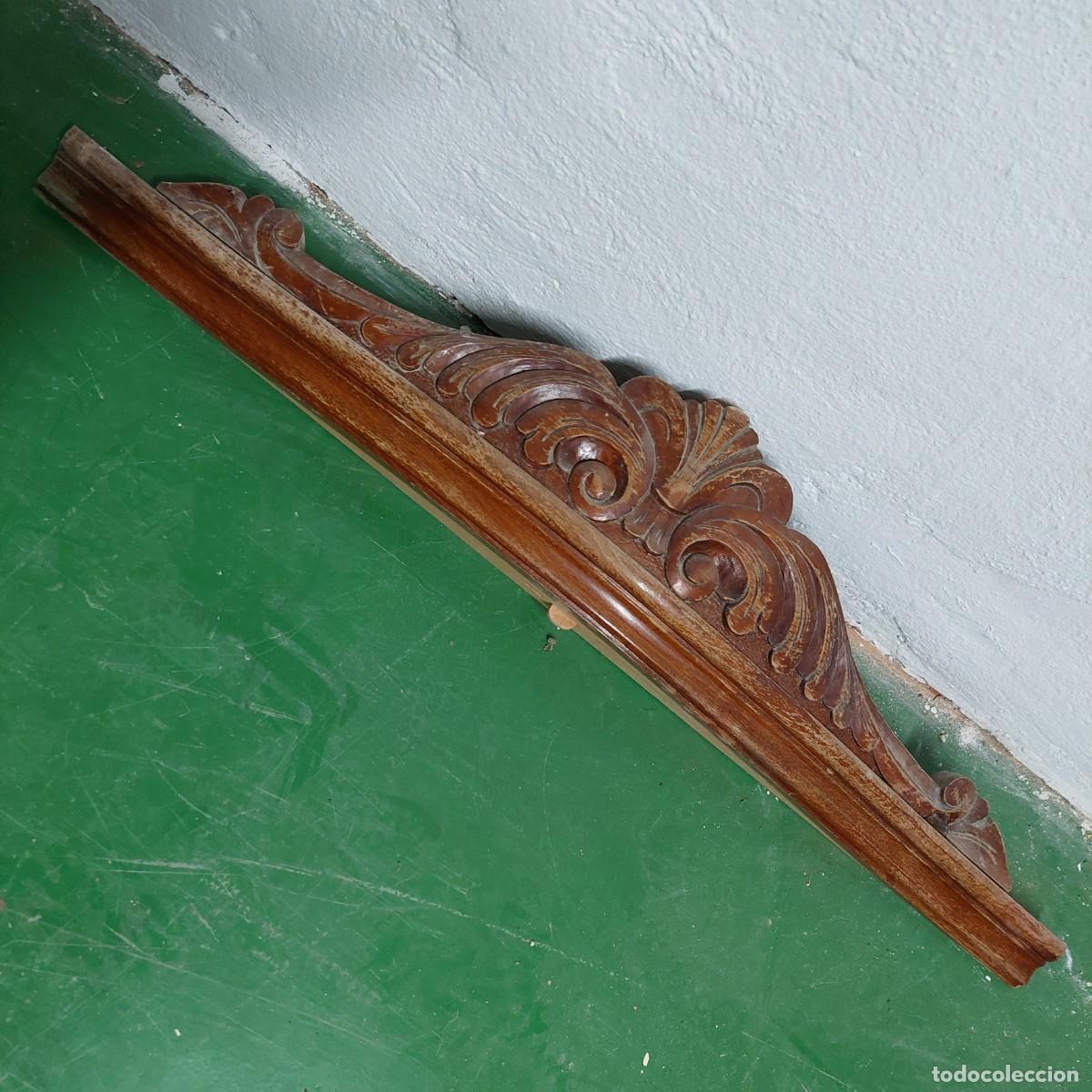 Vintage: Antigua gran mo&ntilde;a topete de madera para decoraci&oacute;n restauraci&oacute;n