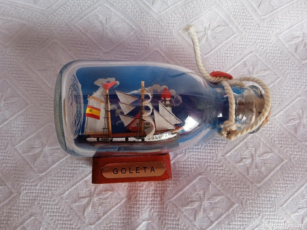 Vintage: BOTELLA CON BARCO DENTRO-GOLETA - Foto 1