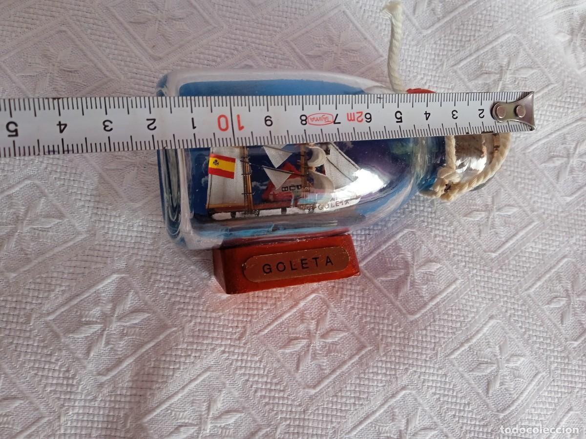 Vintage: BOTELLA CON BARCO DENTRO-GOLETA - Foto 4