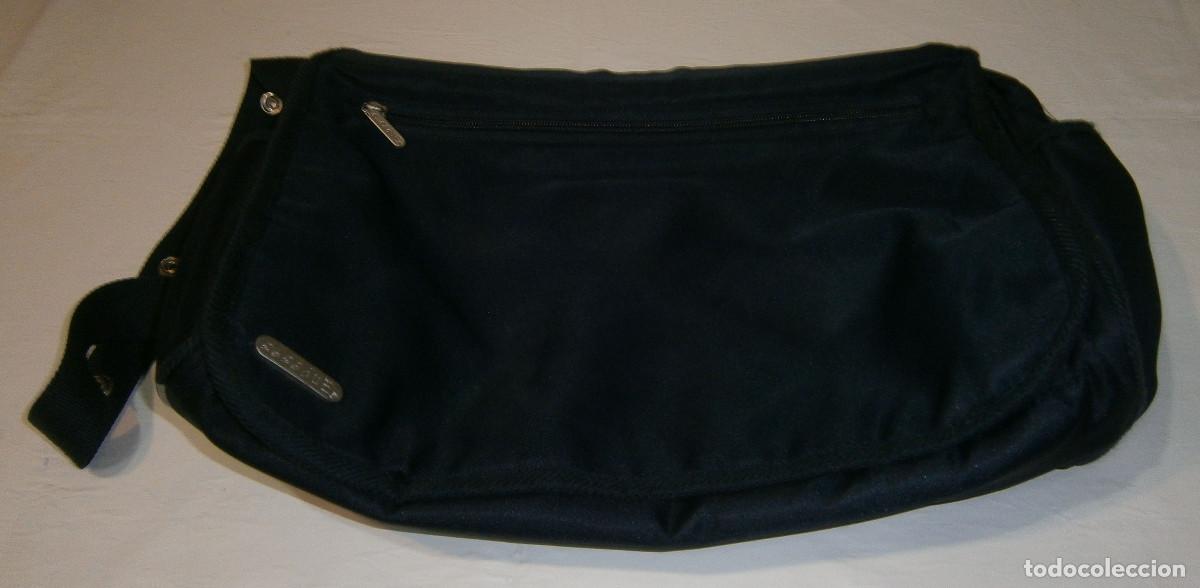 Vintage: bolsa azul de tela casa bebedue varios compartimientos