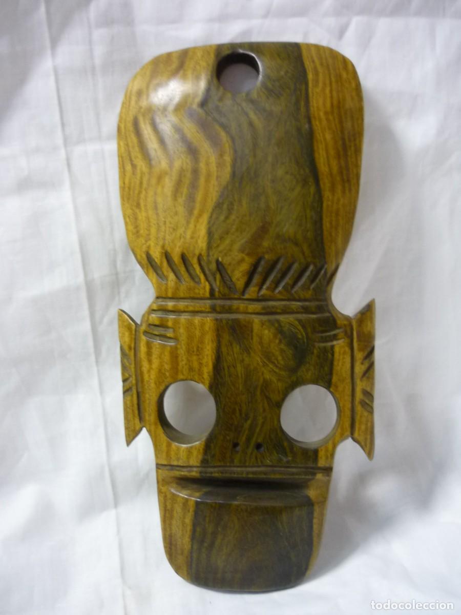 Vintage: M&aacute;scara tallada en madera noble - Foto 3