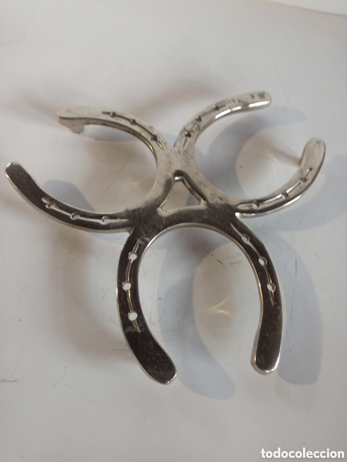 Vintage: Salvamanteles en bronce cromado - Foto 1