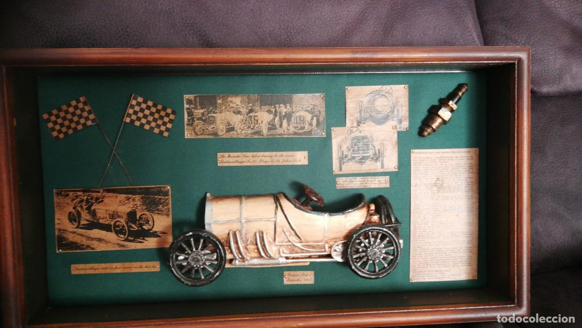 Vintage: Gran prix Mercedes 1908 cuadro 3D con cristal. S&uacute;per decorativo. Ver fotografias