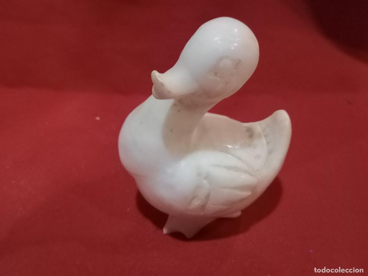 Vintage: figura pato alabastro - Foto 1