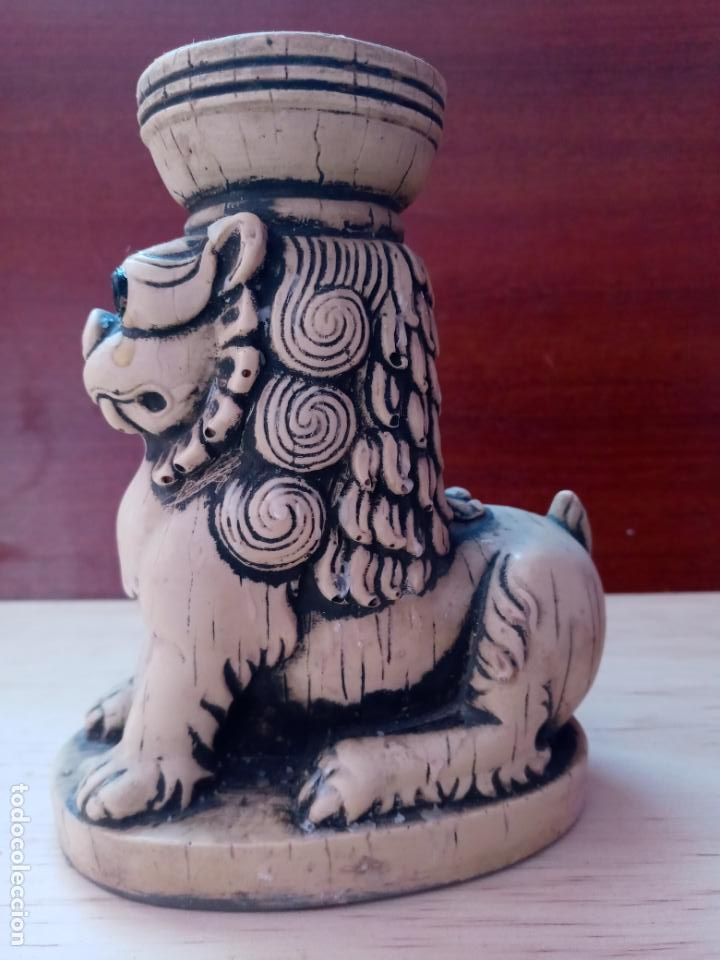Vintage: Dragon perro foo portavelas - Foto 1