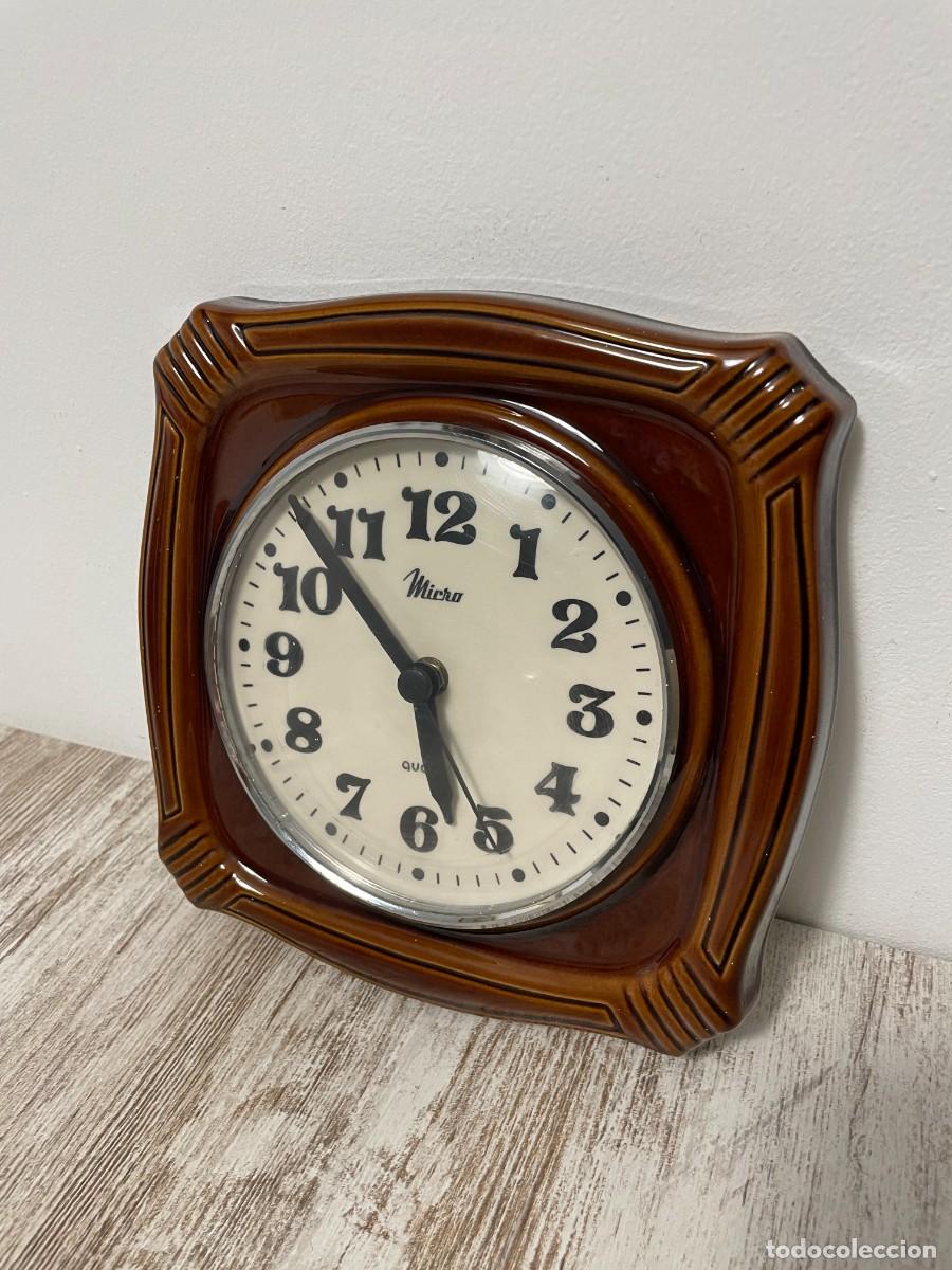 Vintage: RELOJ PARED CERAMICA MICRO COCINA - Foto 2
