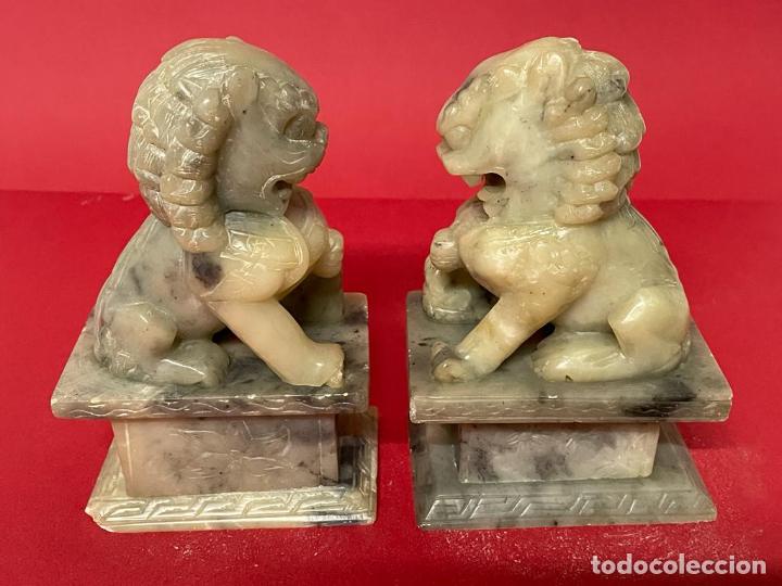 Vintage: PAREJA DE PERROS DRAGON FOO- SUJETA LIBROS - Foto 2