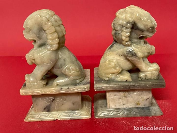 Vintage: PAREJA DE PERROS DRAGON FOO- SUJETA LIBROS - Foto 4