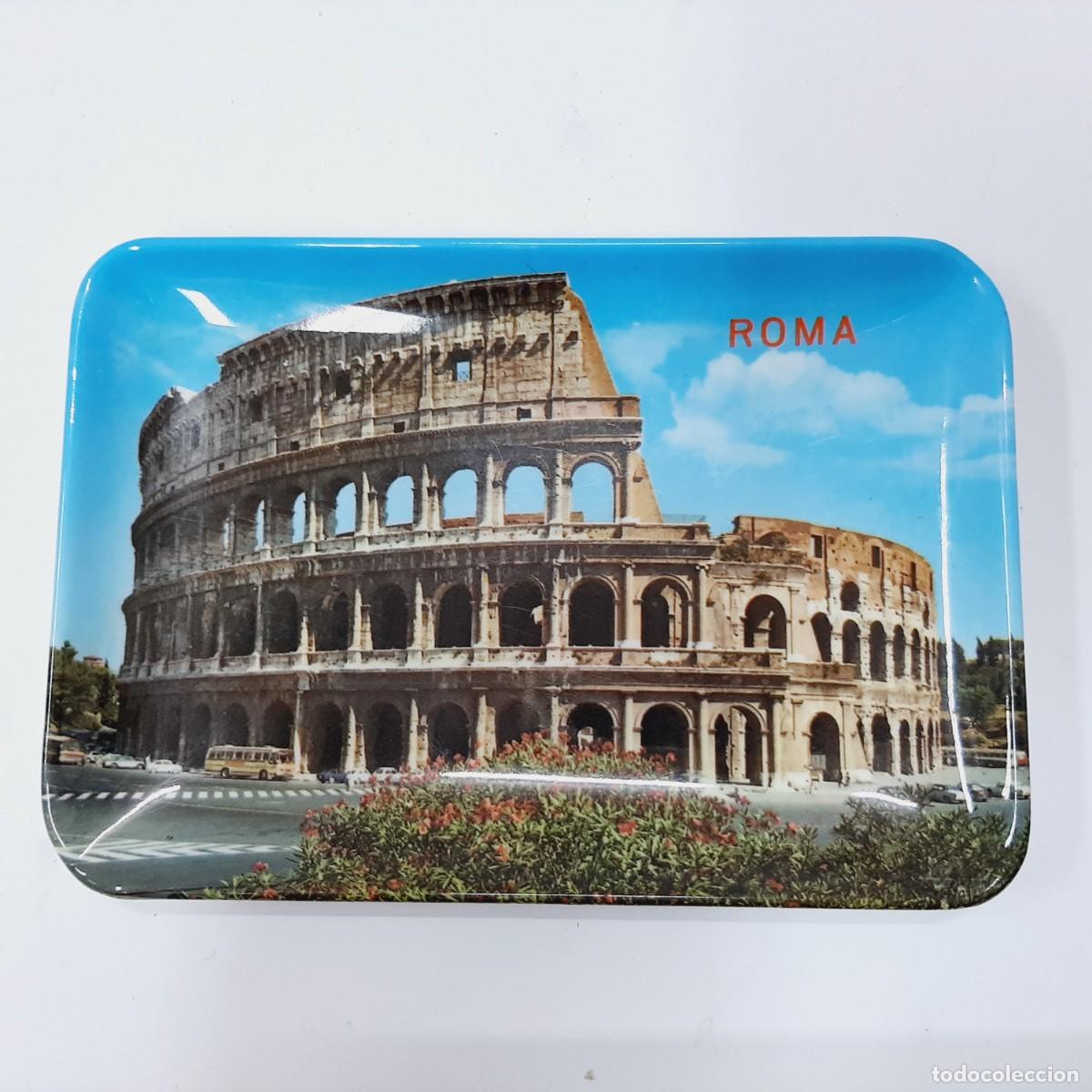 Vintage: Minibandeja/plato souvenir vintage de melamina Italia Roma Coliseo(3.3)
