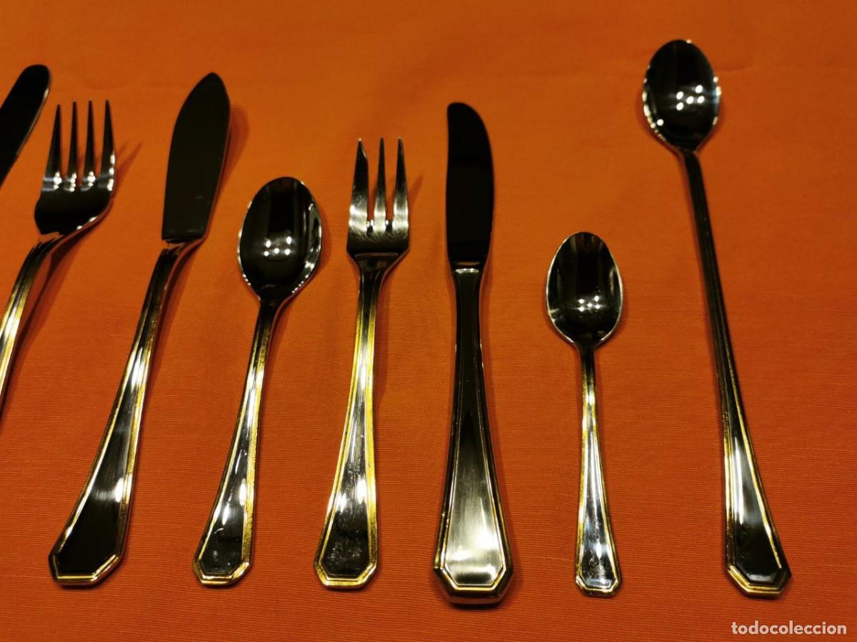 Vintage: CUBERTER&Iacute;A RIBERA - MODELO MEN&Uacute; - 128 PIEZAS - Foto 3