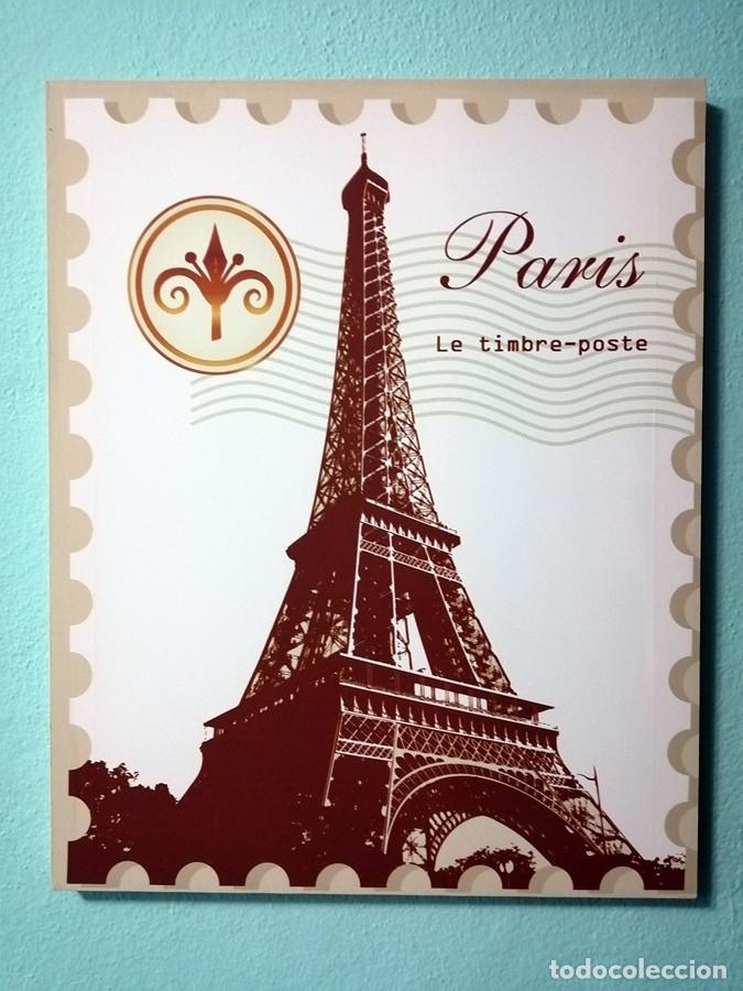 Vintage: DECORATIVA CANVAS DE LA TORRE EIFFEL. 50 X 40 X 2 CMS - Foto 1