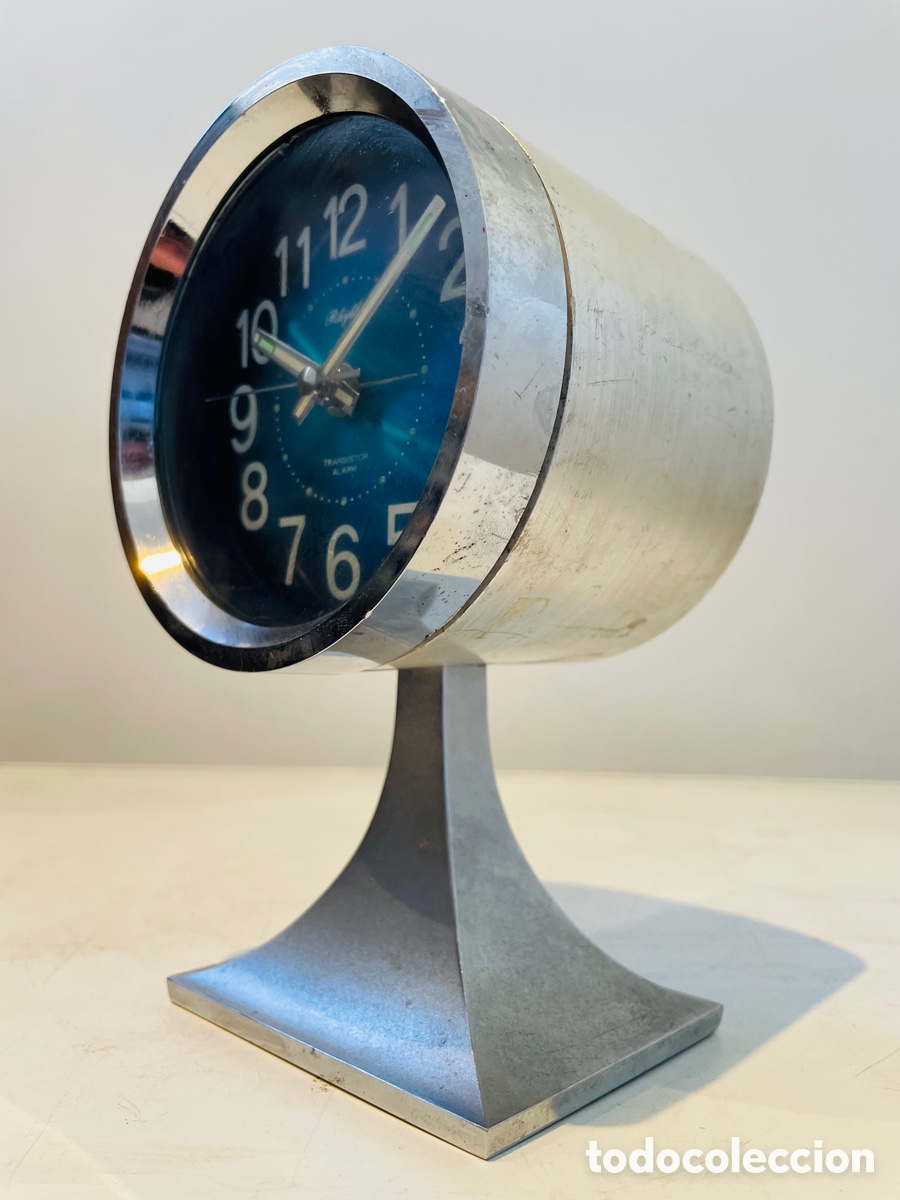 Vintage: Rhythm Space Age Design Clock Japan 1970s - Foto 6
