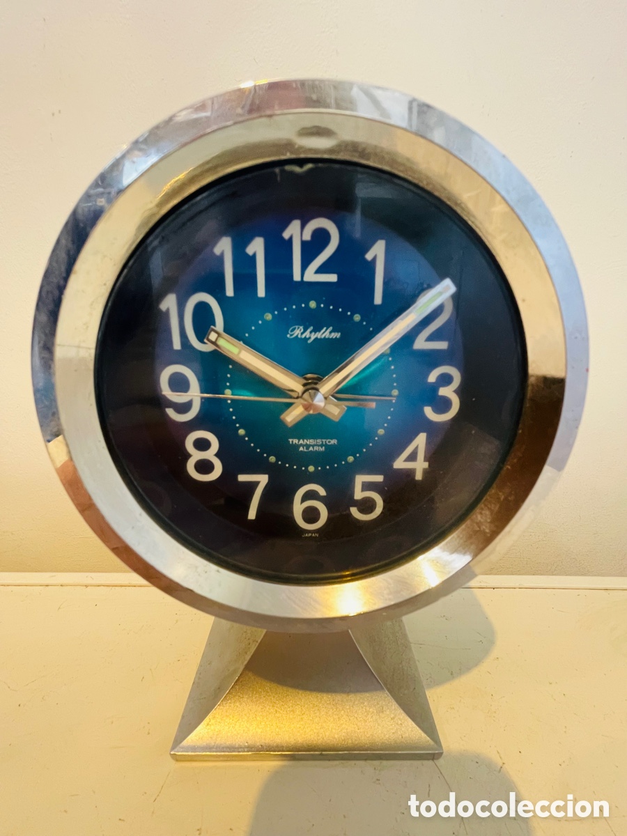 Vintage: Rhythm Space Age Design Clock Japan 1970s - Foto 13