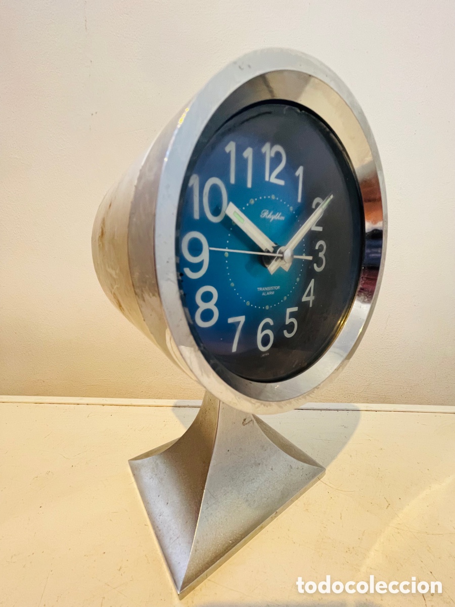 Vintage: Rhythm Space Age Design Clock Japan 1970s - Foto 14
