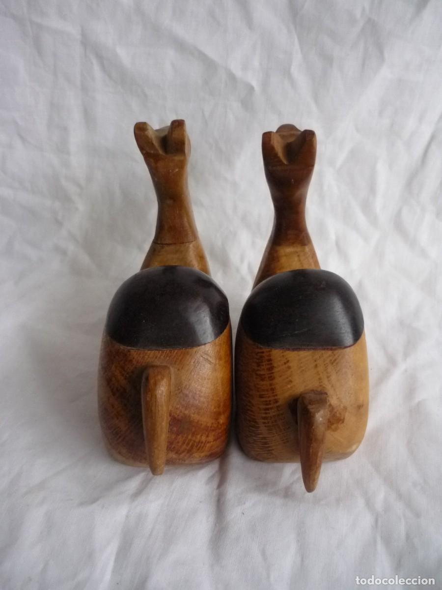 Vintage: Pareja de dromedarios tallados en madera - Foto 6