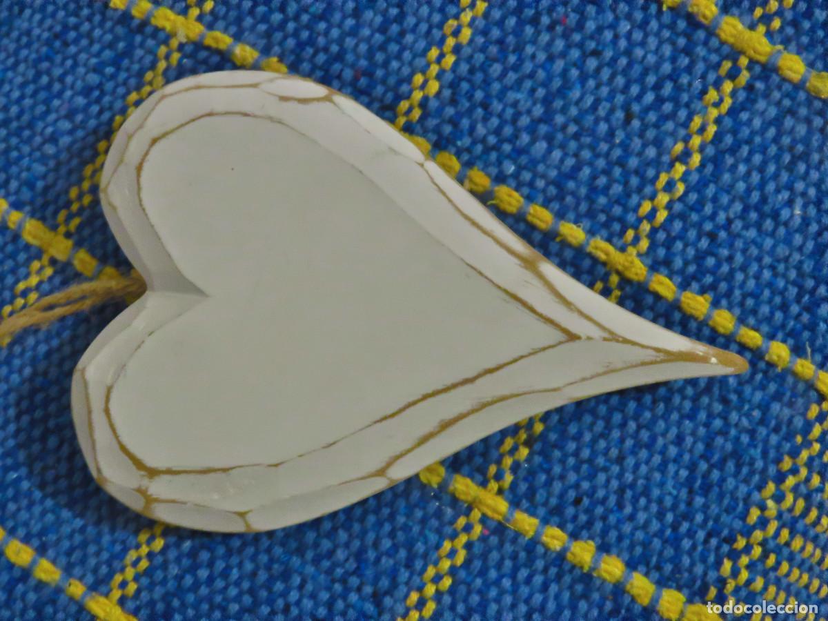 Vintage: Corazon de Madera para decoracion Colgante - Foto 1