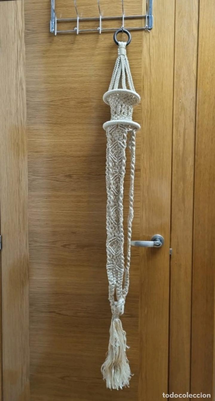 Vintage: Macetero macram&eacute; 1,30cm - Foto 1