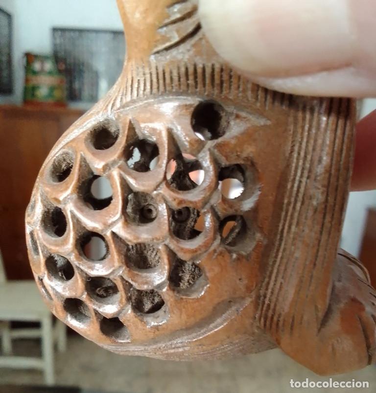 Vintage: Gato de madera con gatito en el interior - Foto 4