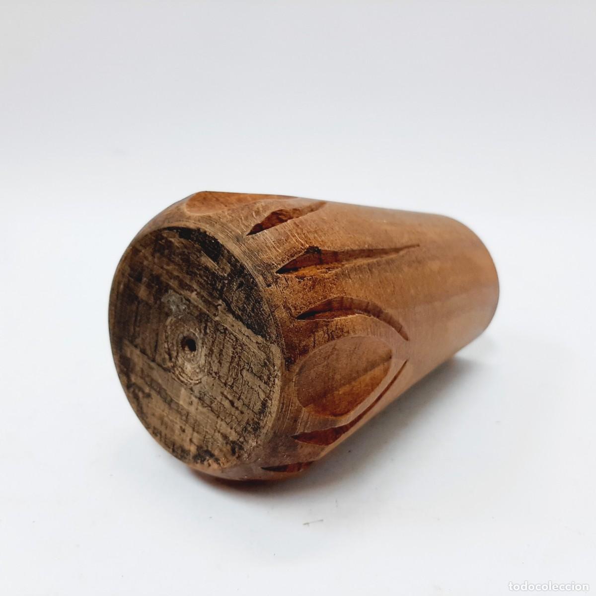 Vintage: Florero antiguo tallado en madera(13.3) - Foto 5