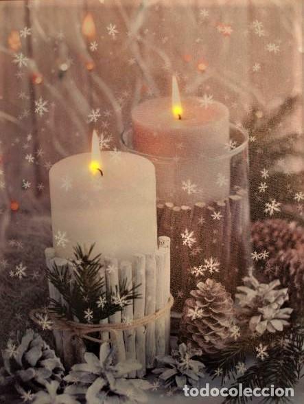 Vintage: Cuadro de velas con luces led