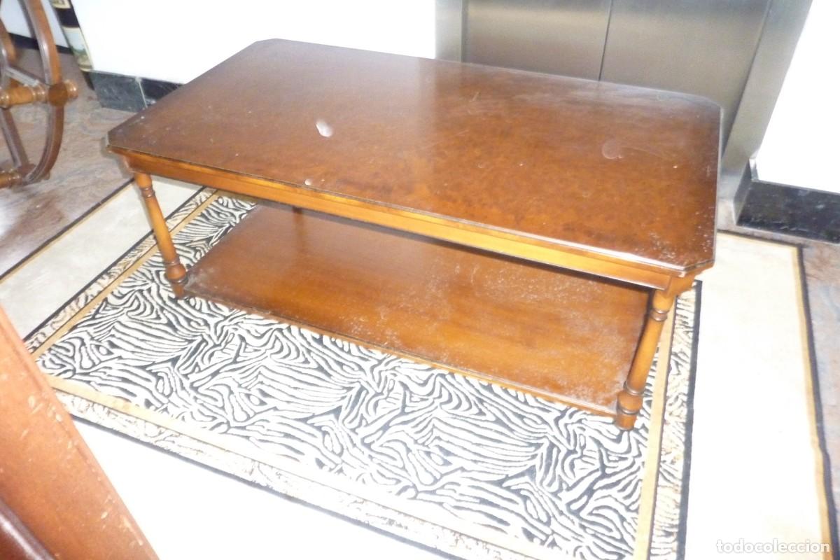Vintage: ANTIGUA MESA RECTANGULAR DE MADERA MACIZA. - Foto 1
