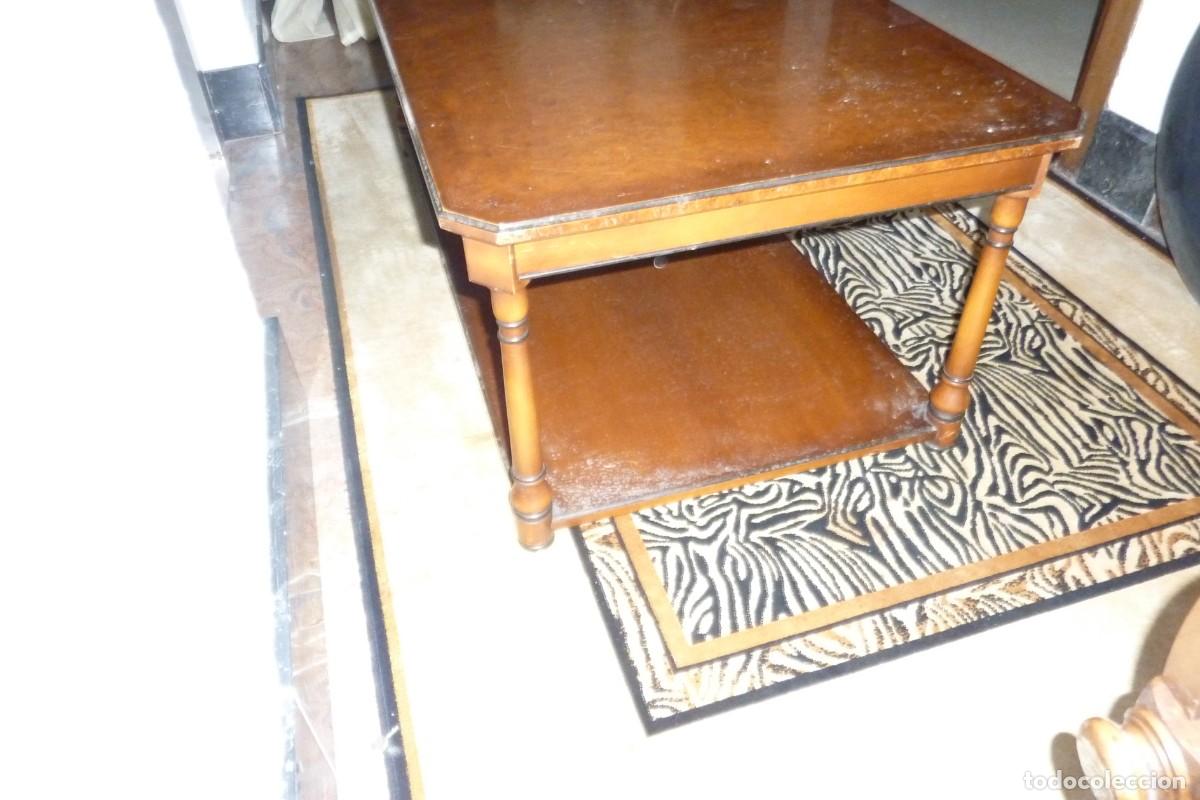 Vintage: ANTIGUA MESA RECTANGULAR DE MADERA MACIZA. - Foto 2