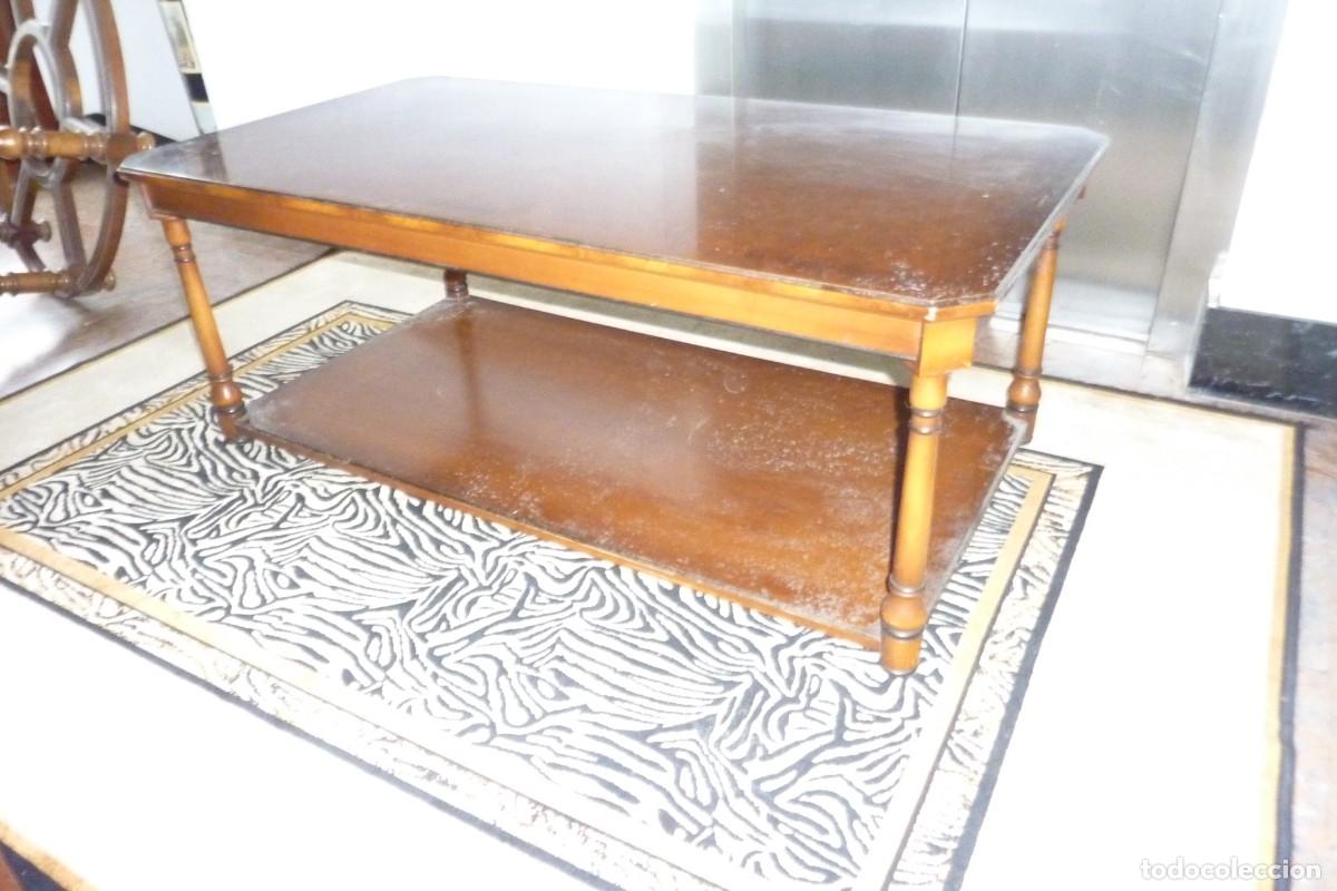 Vintage: ANTIGUA MESA RECTANGULAR DE MADERA MACIZA. - Foto 3