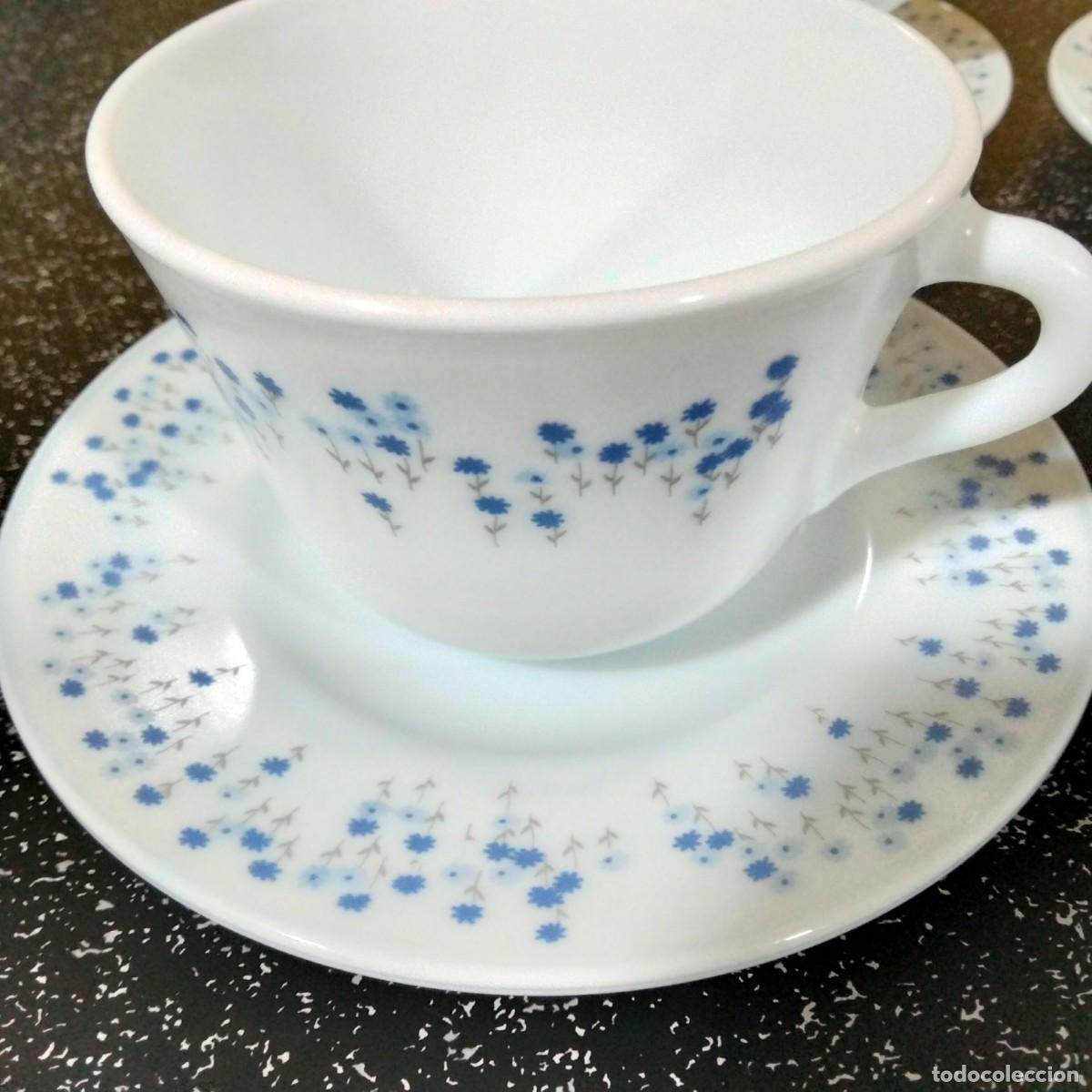 Vintage: CUATRO TAZAS ARCOPAL DE LA SERIE HARMONIA - Foto 3