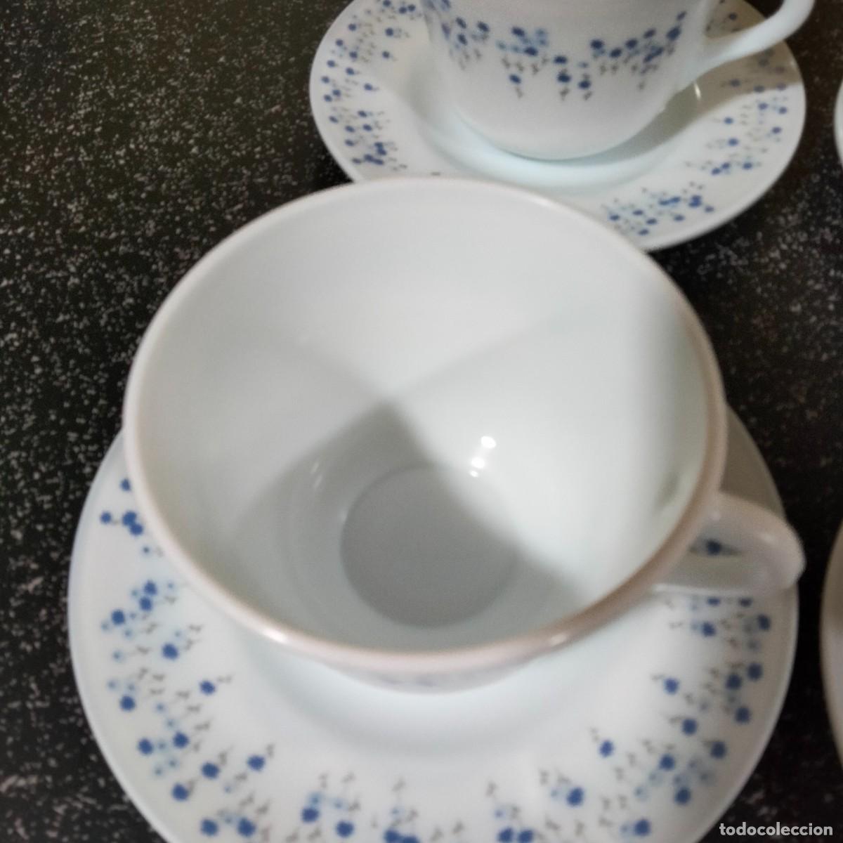 Vintage: CUATRO TAZAS ARCOPAL DE LA SERIE HARMONIA - Foto 5