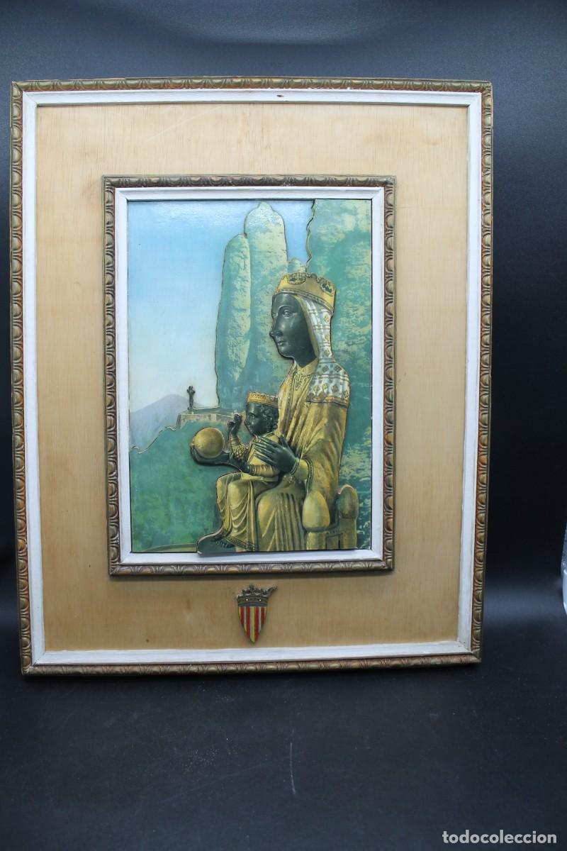 Vintage: CUADRO MORENETA HECHO EN MARQUETERIA EN RELIEVE - Foto 1