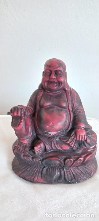 Vintage: FIGURA DE BUDA SONRIENDO. 12,5 CM EN RESINA O SIMILAR.